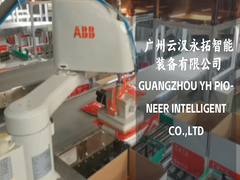 Compact Scara Robot Case Packer with Advanced Sensor System for Precise Box Placement