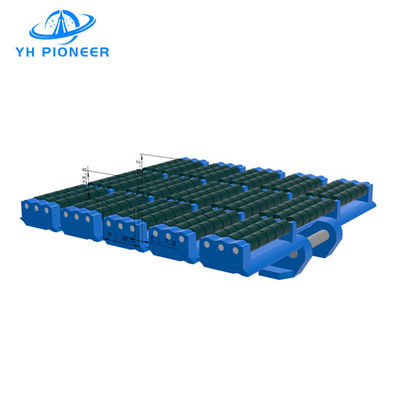 Good price High-Capacity Sideflex Roller Table Top Chain in Dark Green POM for Robust Side Bending online